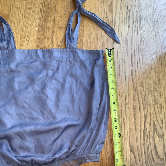 Nwt Mustard Seed bodysuit blouson tie straps thong - Picture 8 of 12